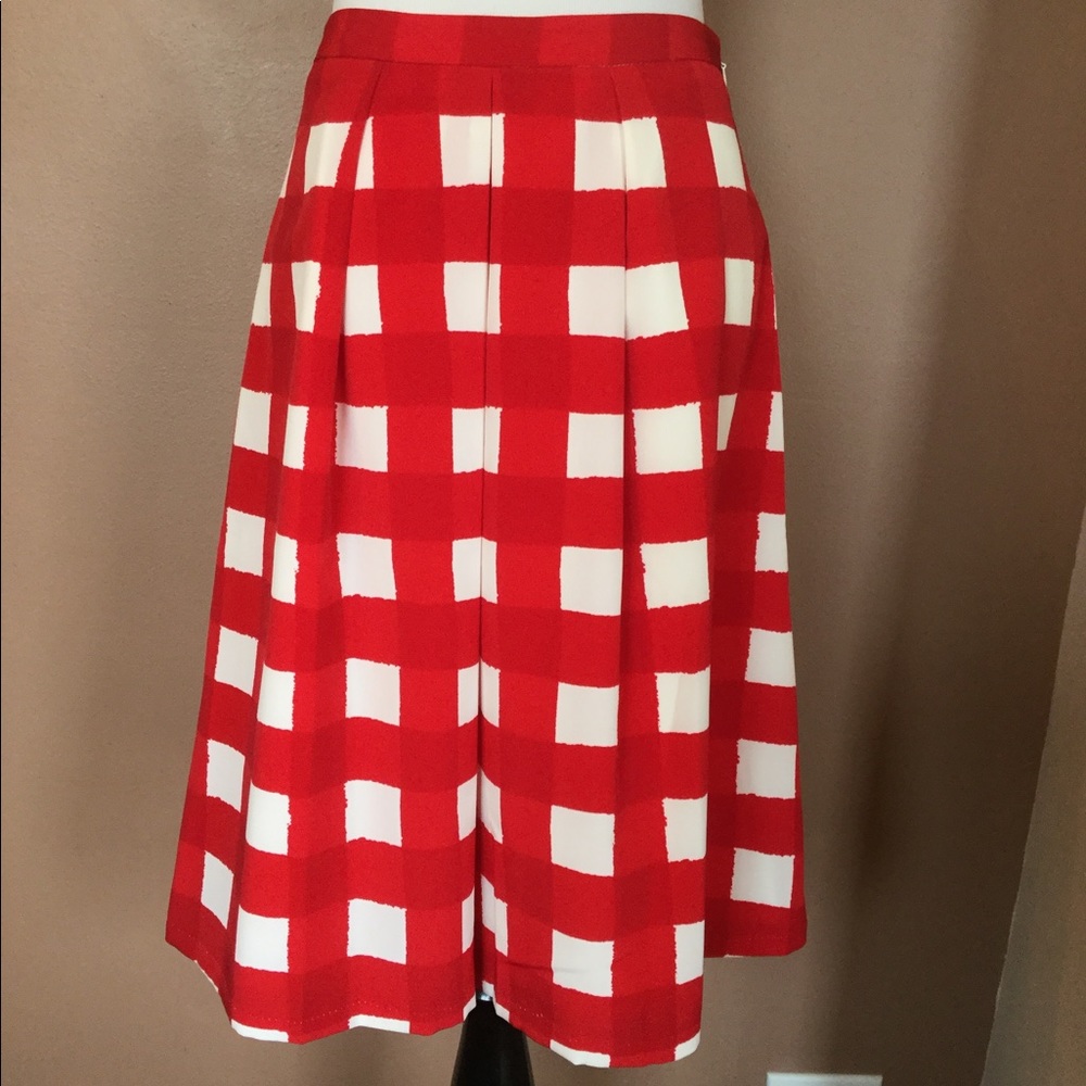 The Limited Cute Red & White Checked Skirt